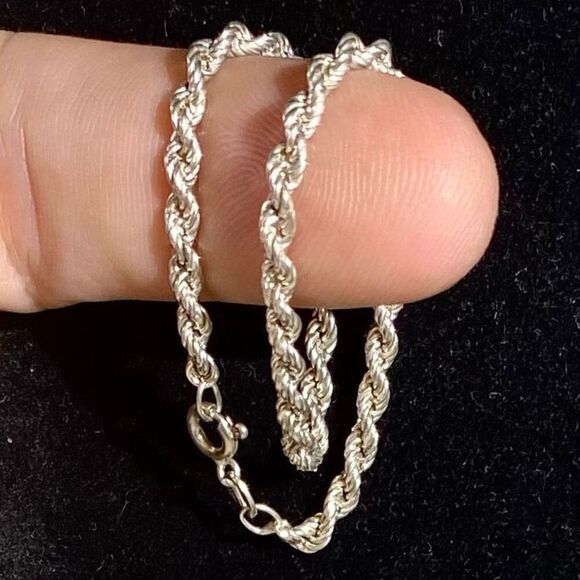 AUS Sterling 925 Silver Twisted Rope Bracelet - Picture 11 of 16